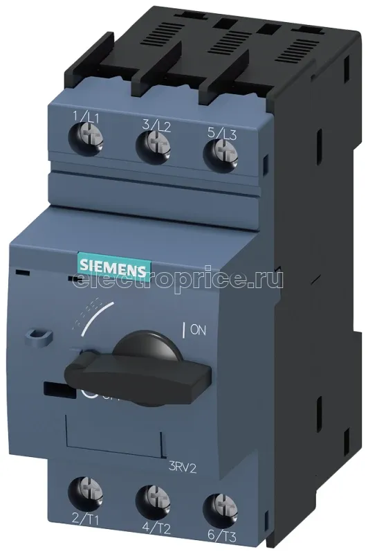 Фото Выключатель автоматический для защиты пусковых сборок от токов КЗ 25А S0 без расцеп. винт. клеммы Siemens 3RV23214DC10