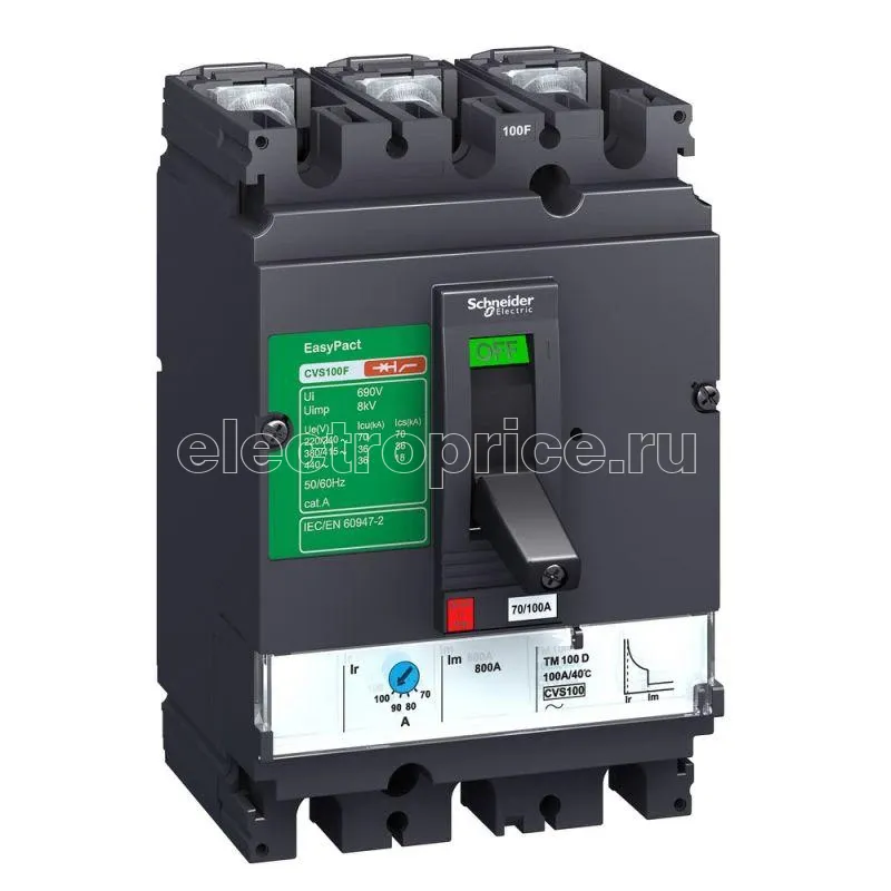 Фото Выключатель автоматический 3п 36кА EasyPact CVS 100F MA100 SchE LV510445