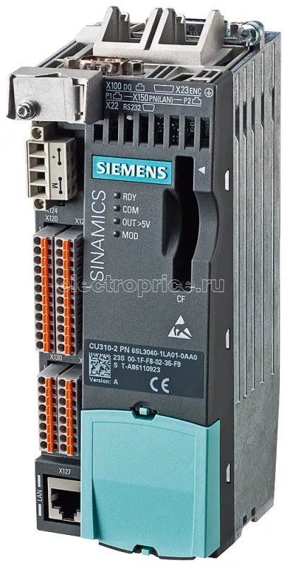 Фото Модуль управляющий S120 CU310-2 PN с интерфейсом PROFINET без флэш-карты COMPACTFLASH Siemens 6SL30401LA010AA0