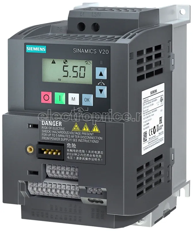 Фото Преобразователь частоты SINAMICS V20 Siemens 6SL32105BB215UV1