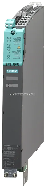 Фото Модуль SINAMICS S120 SMART LINE MODULE вход. 3AC 380-480В 50/60Гц выход. 600В DC 8.3А 5кВт Siemens 6SL31306AE150AB1