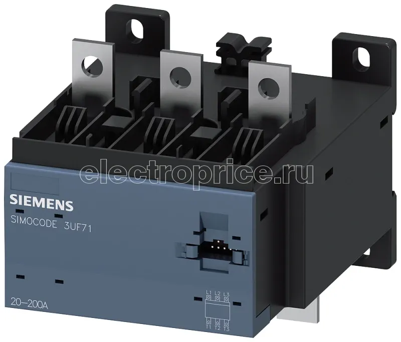 Фото Модуль измерения тока диапазон уст. 20...200А 120мм для Simocode PRO шин. подключение Siemens 3UF71031BA000