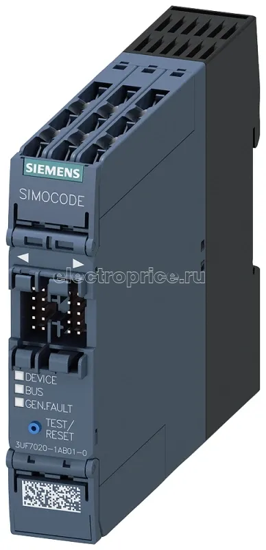Фото Модуль базовый SIMOCODE pro s profibus dp интерфейс 1.5 мбит/с 4 входа / 2 выхода свободно параметрируемые us: DC 24Втермисторная защита двигателя выходы - релейные моностабильные Siemens 3UF70201AB010