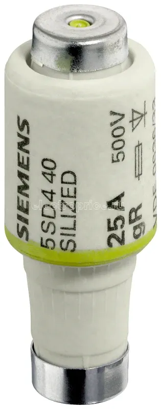 Фото Вставка плавкая SILIZED для защиты полупроводников 500В сверхбыстродействующая типоразмер DII E27 30А Siemens 5SD480