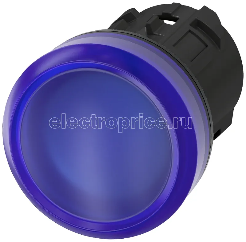 Фото Элемент светового индикатора с син. рассеивателем 22мм кругл. пластик рассеиватель матов. Siemens 3SU10016AA500AA0