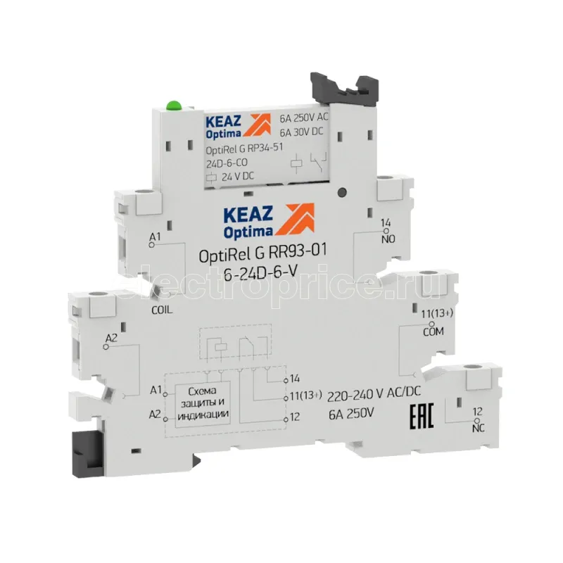 Фото Розетка для реле OptiRel G RR93-01-110-125U-6-V КЭАЗ 281161
