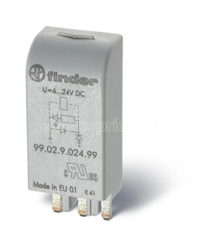 Фото Модуль индикации и защиты LED + диод ( + A1) 110-220В DC зел. FINDER 9902922099
