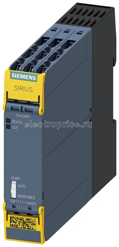 Фото Реле безопасности стандартное устройство; реле включения цепей Siemens 3SK11111AW20