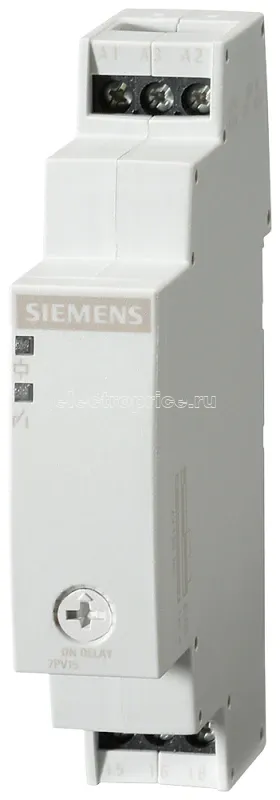 Фото Реле времени электронное задержка включения 1п контакт диапазон уставок времени 5с...100с US 24/200…240В AC или 24В DC светодиодная индикация винтовые клеммы Siemens 7PV15131AP30