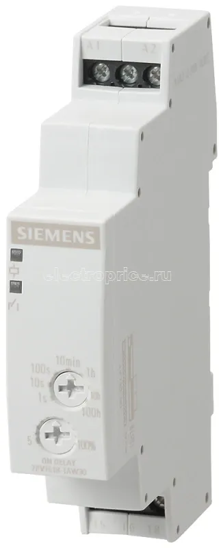 Фото Реле времени электронное задержка включения 1п контакт 7 диапазонов уставок времени 0.05с…100ч US 90…127В AC/DC светодиодная индикация винтовые клеммы Siemens 7PV15181AJ30