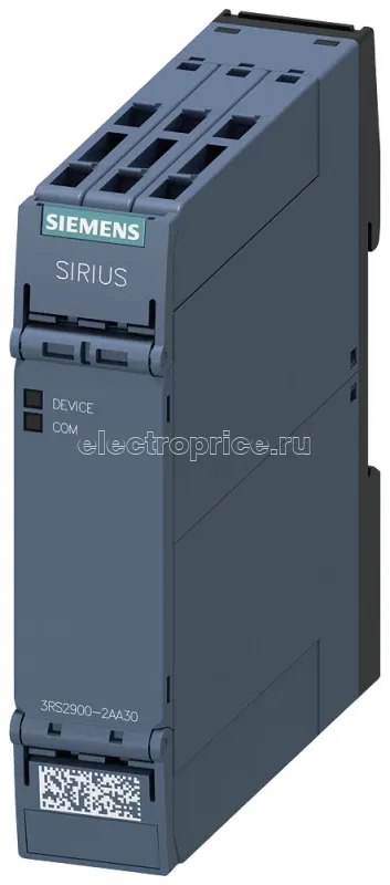 Фото Модуль расширения датчика для 3RS26/8 реле контроля температуры 2 датчика реле контроля состояния датчика аналог. вх. Ш=225мм 24В AC/DC пружин. клеммы (вставная) Siemens 3RS29002AA30