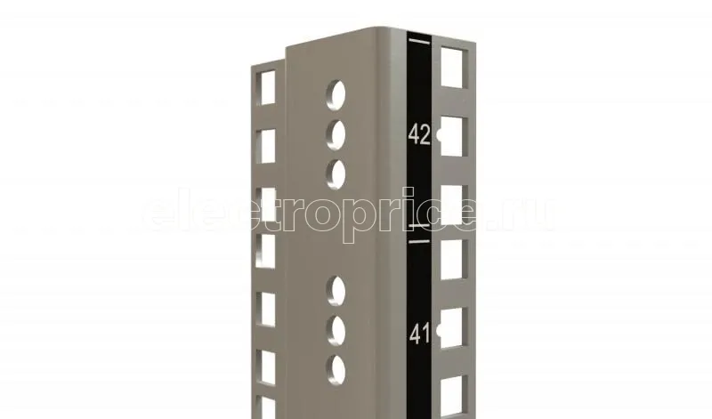 Фото Профиль монтажный 19дюйм высотой 18U смаркировкой юнитов для шкафов TTR TTB RAL7035 CTRM19-18U-RAL7035 сер. (уп.2шт) Hyperline 445441