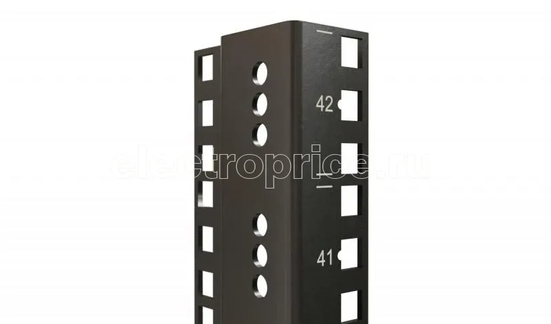Фото Профиль монтажный 19дюйм высотой 47U смаркировкой юнитов для шкафов TTR TTB RAL9005 CTRM19-47U-RAL9005 черн. (уп.2шт) Hyperline 444553