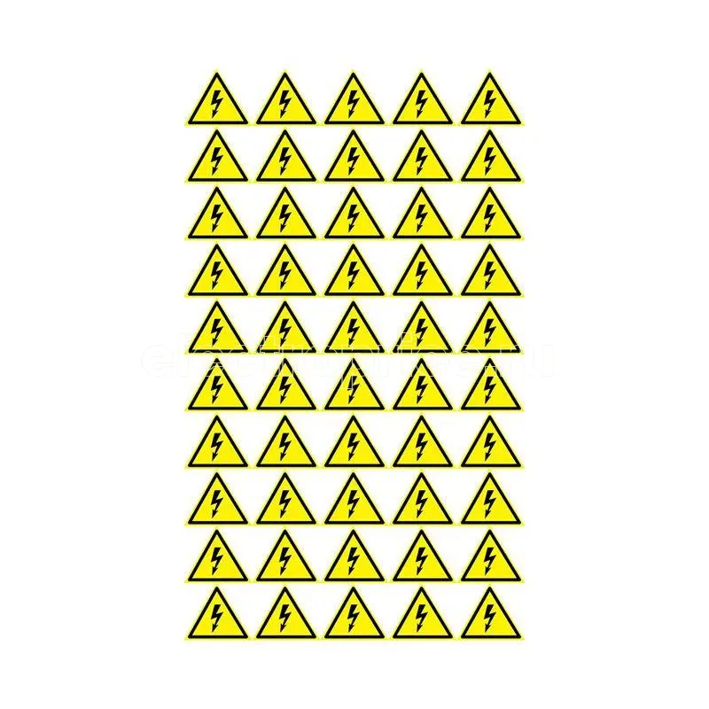 Фото Наклейка знак электробезопасности "Опасность поражения электротоком" 25х25х25мм (уп.100шт) Rexant 56-0006-1