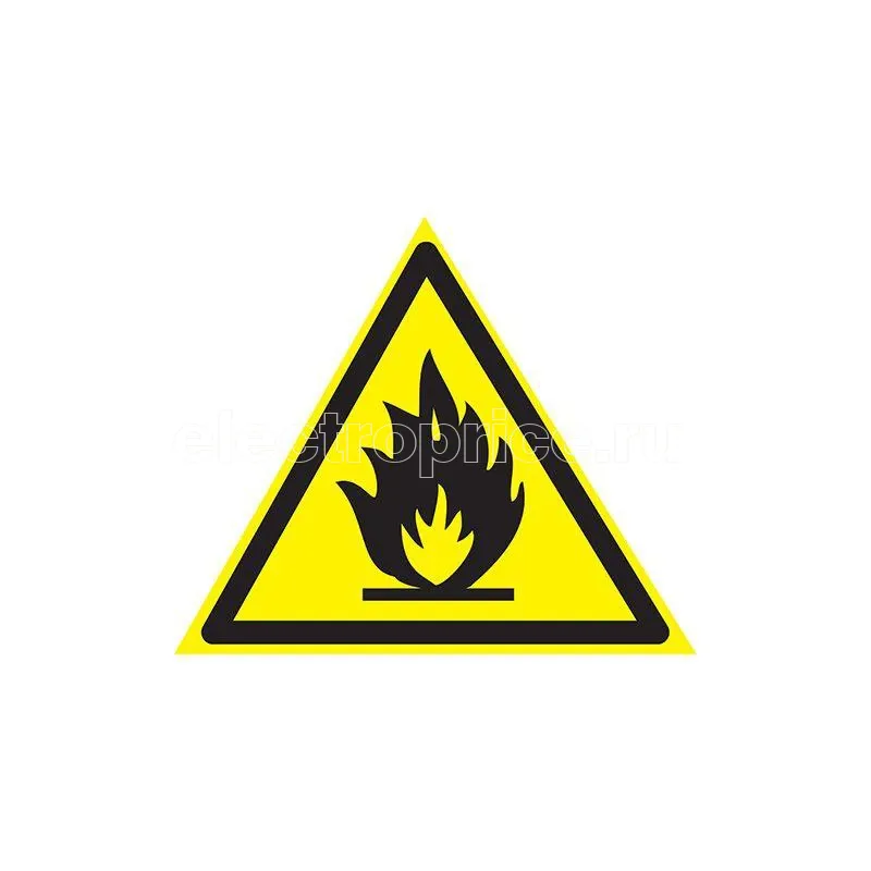 Фото Наклейка знак пожарной безопасности "Пожароопасно" 150х150х150мм Rexant 55-0020