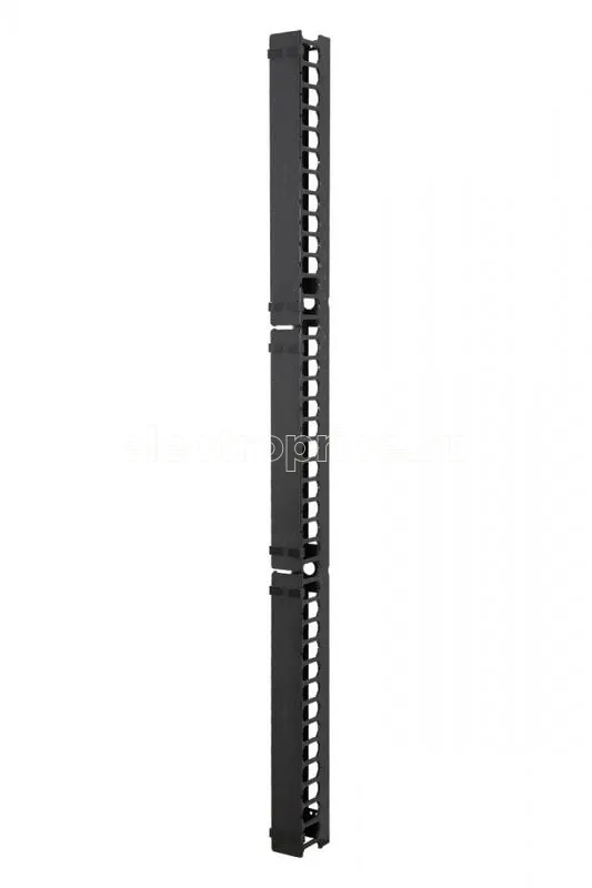 Фото Организатор вертикальный с крышкой 42U с пласт.пальцами D9000 для шкафов 750мм (уп.2шт) Eurolan 60A-18-42-16-31BL