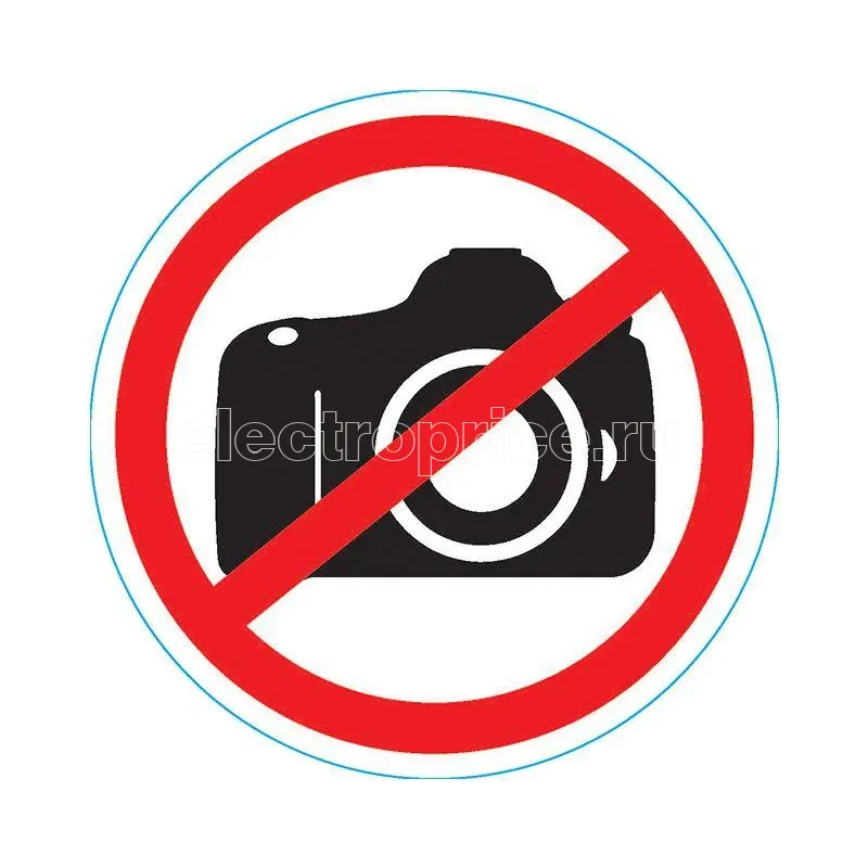 Фото Наклейка запрещающий знак "Фотосъемка запрещена" 150х150мм Rexant 56-0043