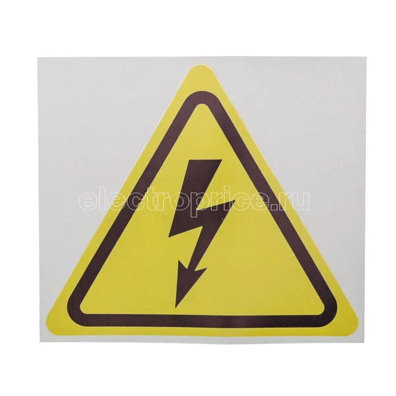 Фото Наклейка знак электробезопасности "Опасность поражения электротоком" 200х200х200мм Rexant 56-0006