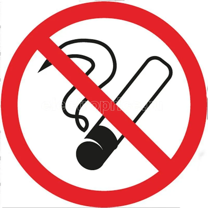 Фото Наклейка курить запрещено 200х200мм Rexant 56-0035