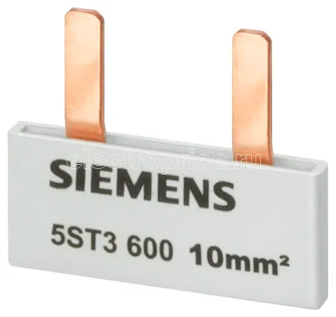 Фото Шина штифтового типа безопасн. для прикосновения 10кв.мм 2х(1ф+AS/FC) Siemens 5ST3603