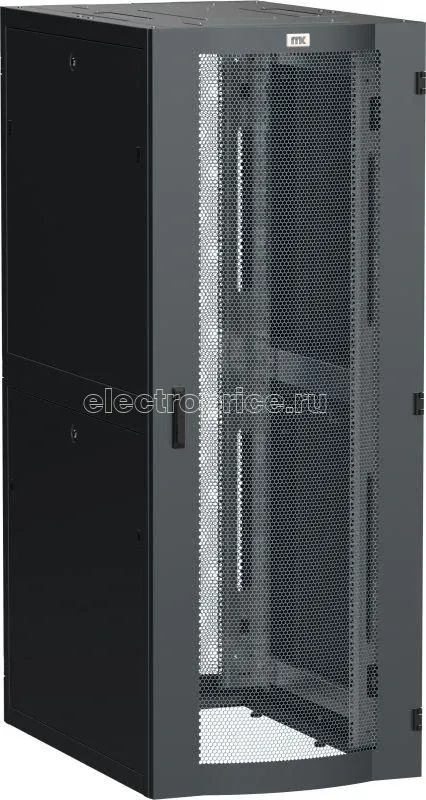 Фото Шкаф серверный 19дюйм LINEA S 42U 750х1200мм перфорированные двери черн. ITK LS05-42U72-2PP