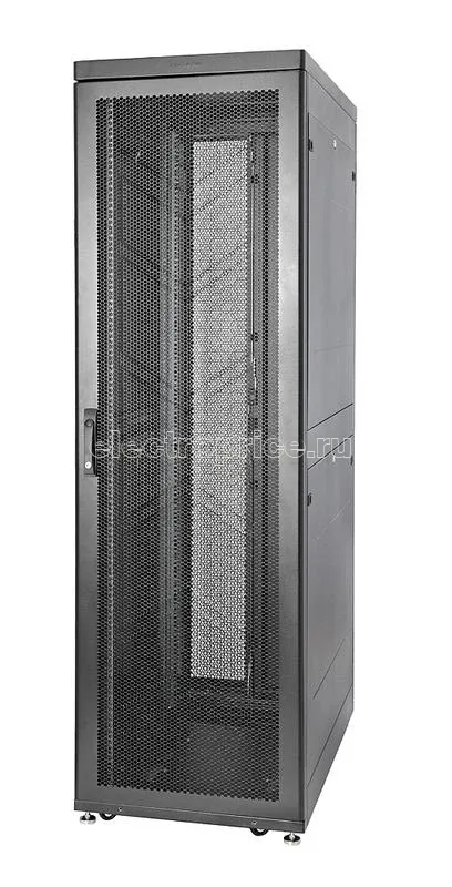 Фото Шкаф Rackcenter D9000 42U 600х1200 передняя дверь перф. 1-ств. задняя дверь перф. 2-ств. черн. Eurolan 60F-42-6C-94BL