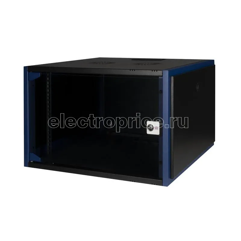 Фото Шкаф настенный 19дюйм 4U 600х600 дв. стекл. черн. Datarex DR-600521