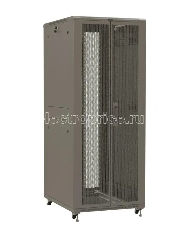 Фото Шкаф напольный TTR-4261-DD-RAL7035 19дюйм. 42U 2055х600х1000мм передн. и задн. распашн. перфор. двери (75%) ручка с замком. RAL 7035 разобр. сер. Hyperline 431955