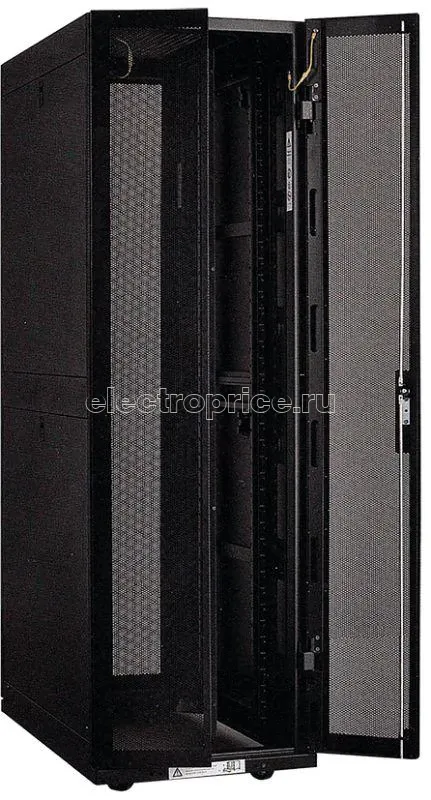 Фото Шкаф серверный 19дюйм 33U 800х1000мм передняя двустворч. перф. дверь; задняя перф. черн. (передняя дверь и часть рамы) ITK LS05-33U81-2PP-1