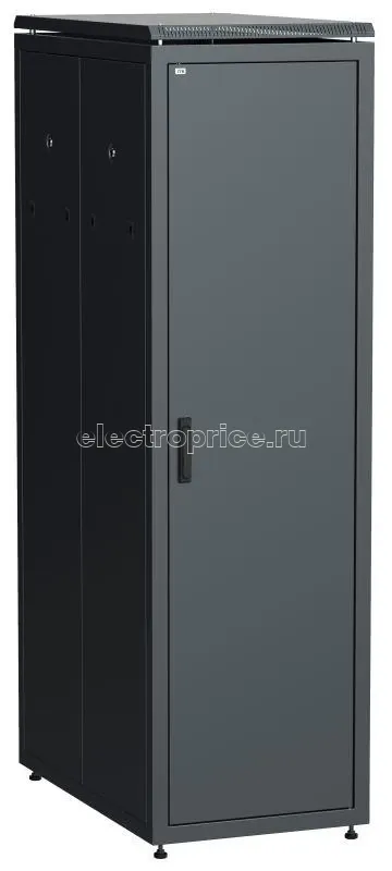 Фото Шкаф сетевой 19дюйм  LINEA N 38U 600х1000мм металлическая передняя дверь черн. ITK LN05-38U61-M