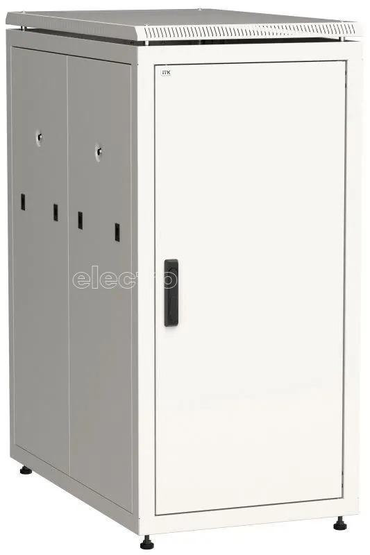 Фото Шкаф сетевой 19дюйм  LINEA N 18U 600х1000мм металлическая передняя дверь сер. ITK LN35-18U61-M