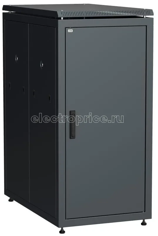 Фото Шкаф сетевой 19дюйм  LINEA N 18U 600х1000мм металлическая передняя дверь черн. ITK LN05-18U61-M