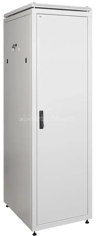 Фото Шкаф сетевой 19дюйм LINEA N 38U 600х600мм металлическая передняя дверь сер. ITK LN35-38U66-M