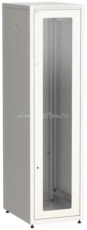 Фото Шкаф сетевой LINEA E 33U 600х800мм стекл. передняя дверь задняя металлическая сер. ITK LE35-33U68-GM