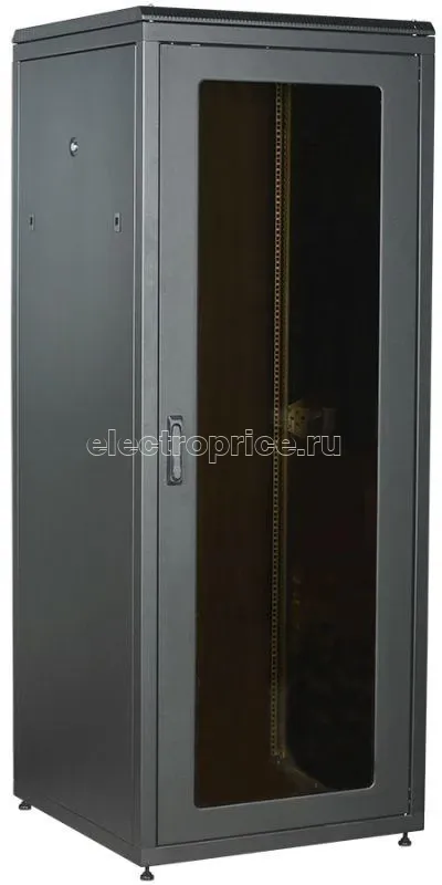 Фото Шкаф сетевой LINEA N 28U 800х800мм стекл. передняя дверь задняя металлическая черн. ITK LN05-28U88-GM
