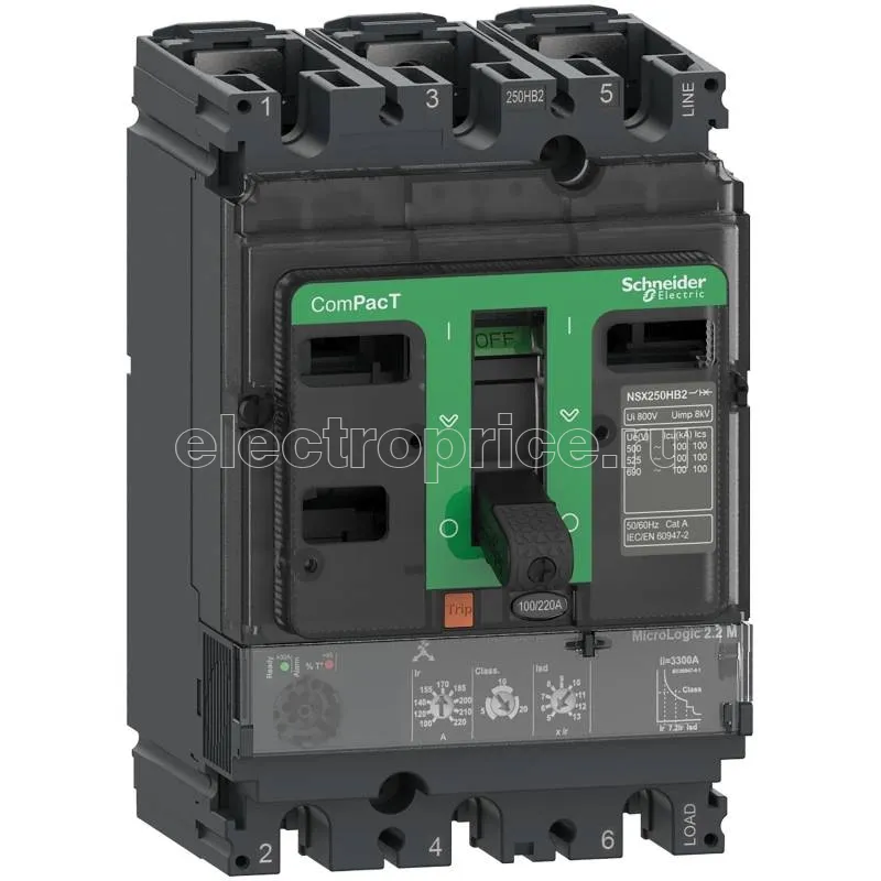 Фото Автоматический выключатель в литом корпусе 150А 3P 70кА Schneider Electric C25H32M150 Сompact NSX