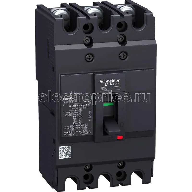 Фото Автоматический выключатель в литом корпусе 30А 2P 18кА Schneider Electric C10B62D160 Easypact EZC