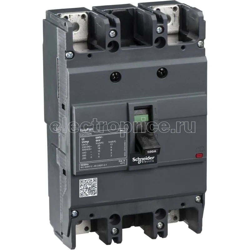 Фото Автоматический выключатель в литом корпусе 175А 2P 36кА Schneider Electric C10F3MA015 Easypact EZC