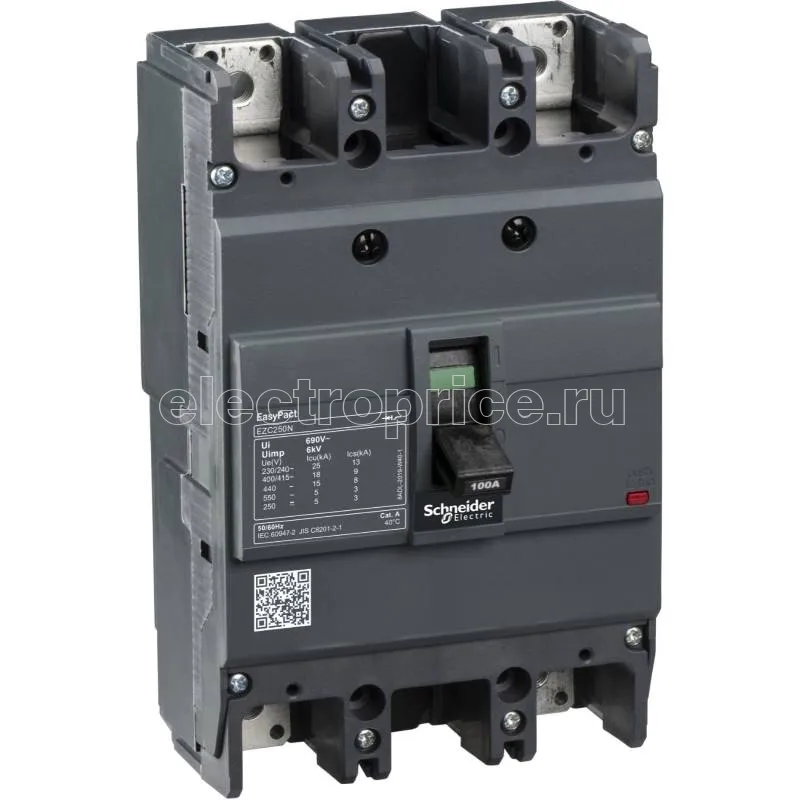 Фото Автоматический выключатель в литом корпусе 250А 2P 36кА Schneider Electric C10H3MA100 Easypact EZC