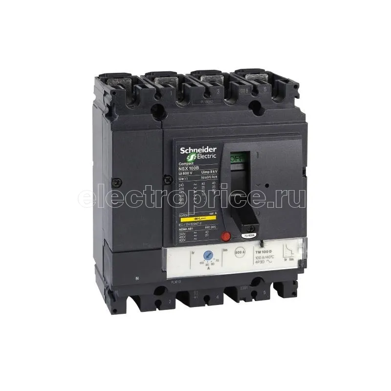 Фото Автоматический выключатель в литом корпусе 80А 3P 50кА Schneider Electric 28103 Сompact NSX