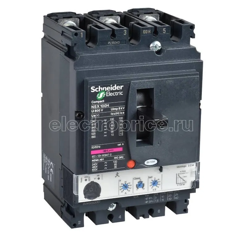 Фото Автоматический выключатель в литом корпусе 150А 3P 70кА Schneider Electric C16F42D102 Сompact NSX