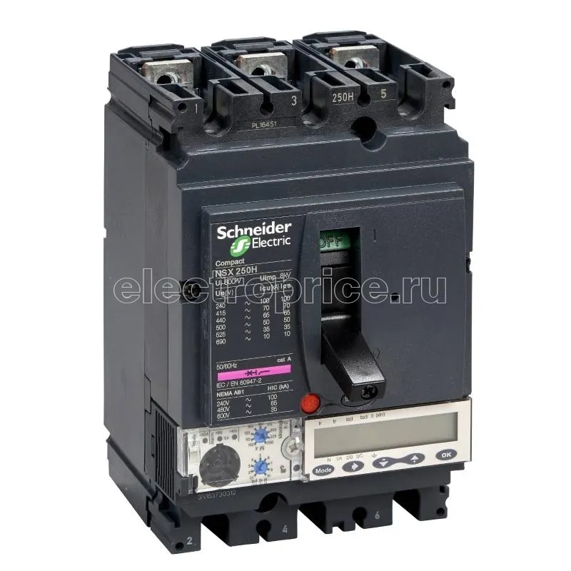 Фото Автоматический выключатель в литом корпусе 250А 3P 70кА Schneider Electric C25N4TM300 Сompact NSX