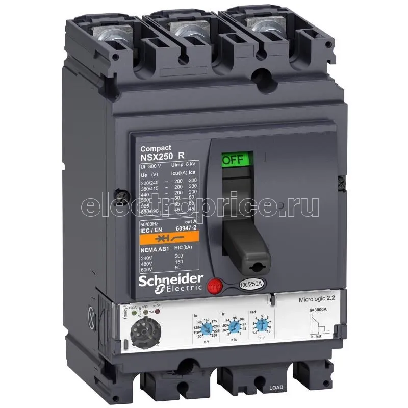 Фото Автоматический выключатель в литом корпусе 40А 3P 45кА Schneider Electric C10F3MA027 Сompact NSX