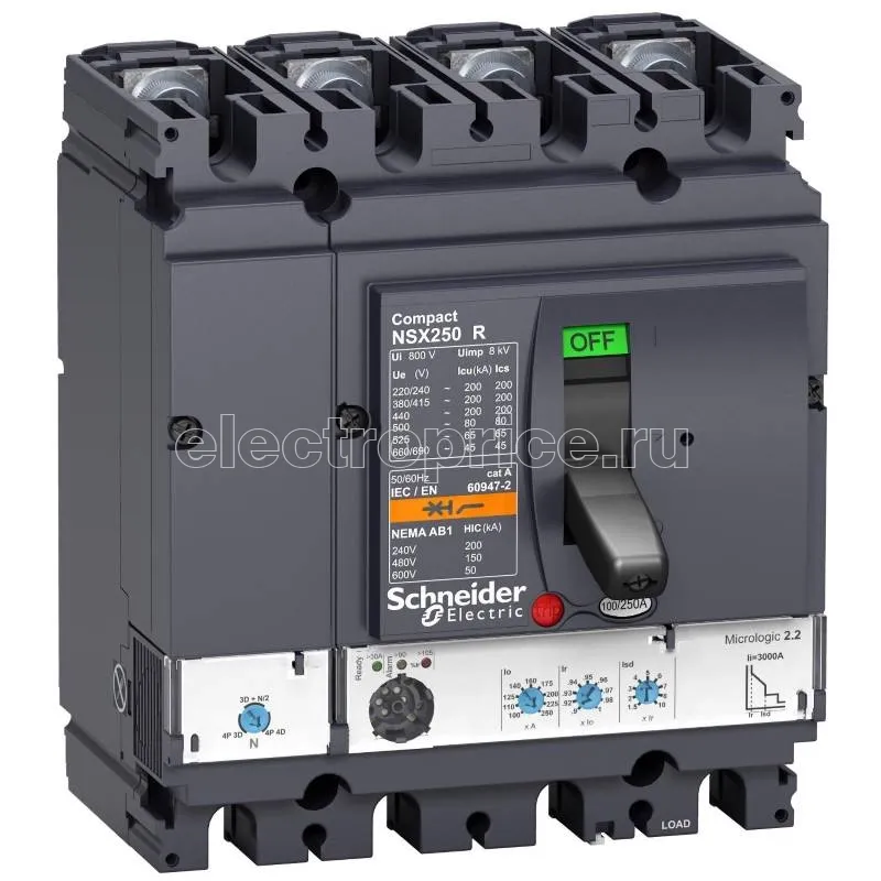 Фото Автоматический выключатель в литом корпусе 40А 3P 45кА Schneider Electric C10F3MA031 Сompact NSX