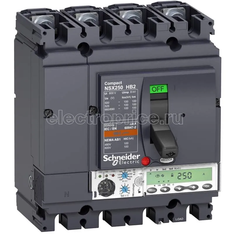 Фото Автоматический выключатель в литом корпусе 40А 3P 100кА Schneider Electric C16B4TM200 Сompact NSX