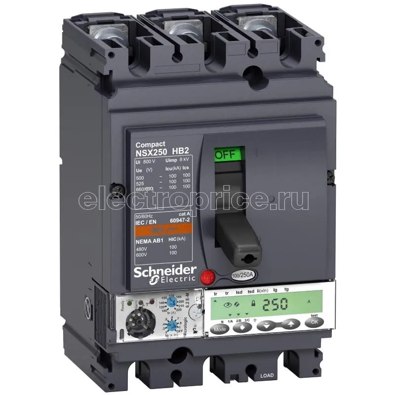 Фото Автоматический выключатель в литом корпусе 50А 3P 100кА Schneider Electric C16B62D640 Сompact NSX