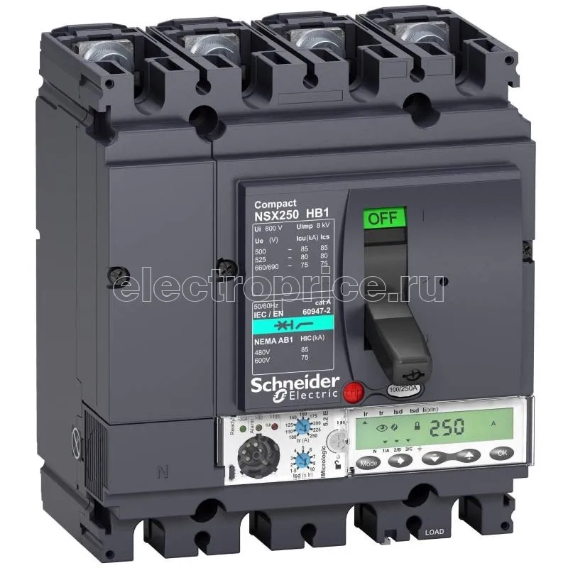 Фото Автоматический выключатель в литом корпусе 160А 3P 75кА Schneider Electric C25H32M153 Сompact NSX