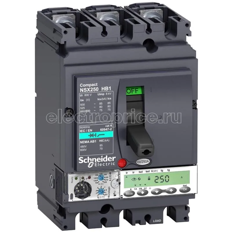 Фото Автоматический выключатель в литом корпусе 220А 3P 75кА Schneider Electric C25H4TM335 Сompact NSX