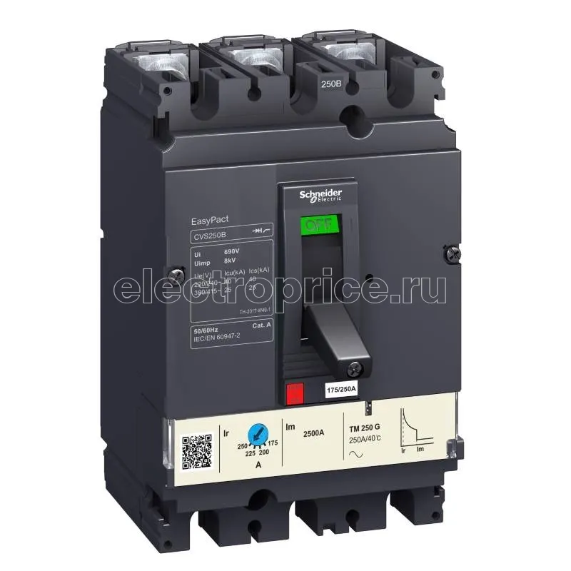 Фото Автоматический выключатель в литом корпусе 12.5А 3P 25кА Schneider Electric C16B4TM260 Easypact CVS