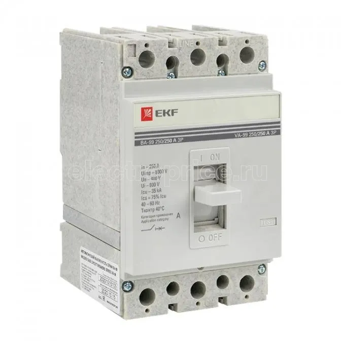 Фото Автоматический выключатель в литом корпусе 250А 3P 35кА EKF mccb99-250-250 ВА-99 PROxima